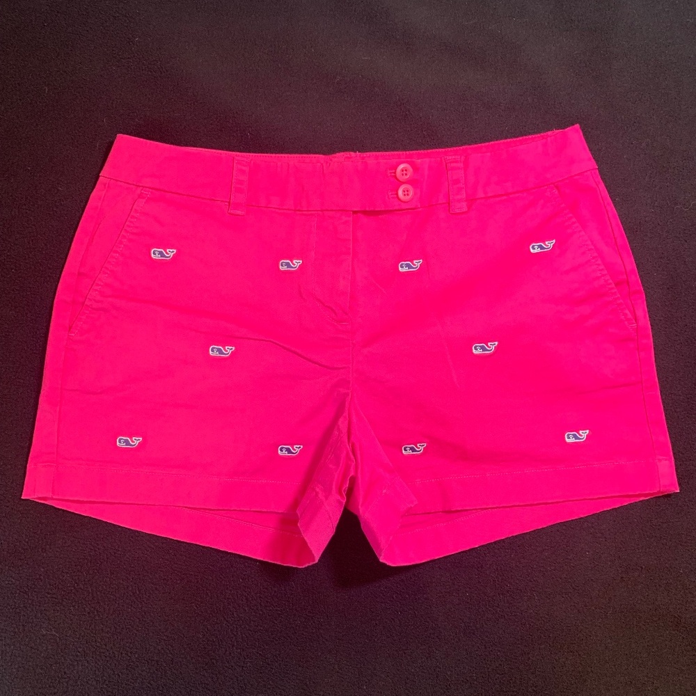 Vineyard Vines Pink Shorts with Whales
